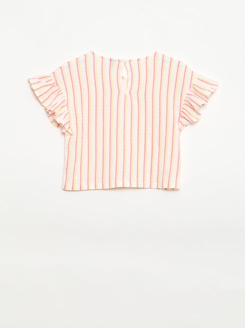 Gestreept set T-shirt + broek - 2-delig - Kiabi