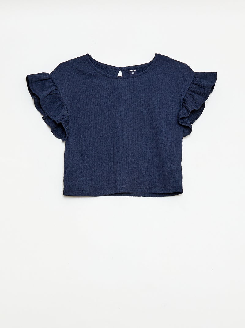 Gestreept set T-shirt + broek - 2-delig Zwart - Kiabi