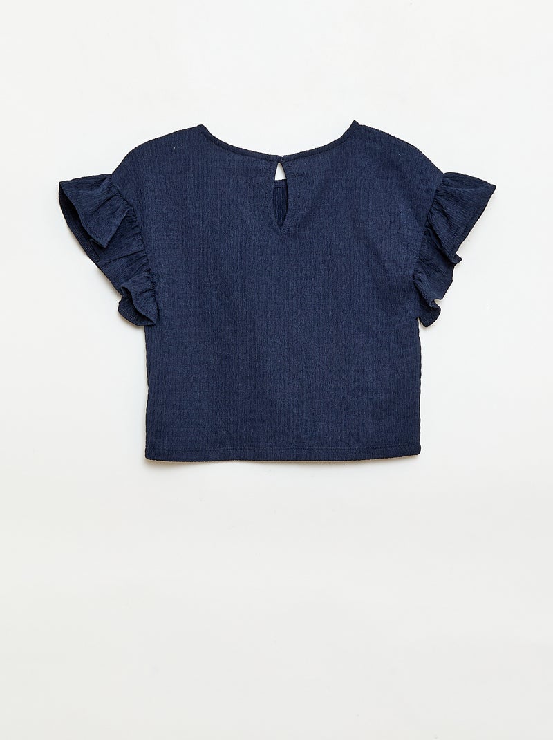 Gestreept set T-shirt + broek - 2-delig Zwart - Kiabi