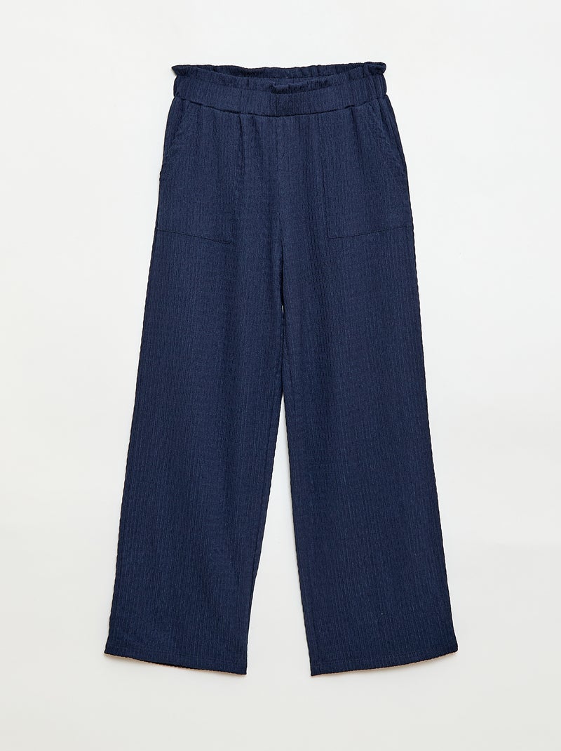 Gestreept set T-shirt + broek - 2-delig Zwart - Kiabi