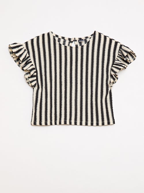 Gestreept set T-shirt + broek - 2-delig - Kiabi