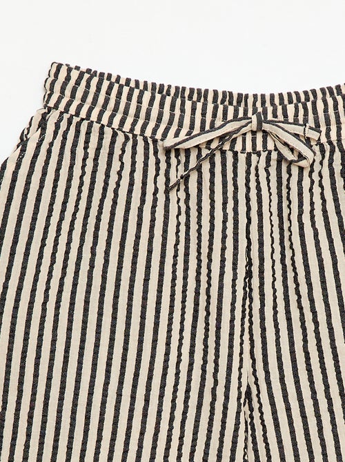 Gestreept short met trekkoordjes - Kiabi