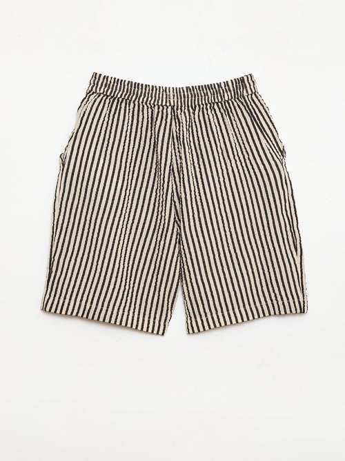 Gestreept short met trekkoordjes - Kiabi