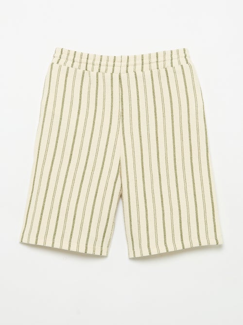 Gestreept short van jerseytricot - Kiabi