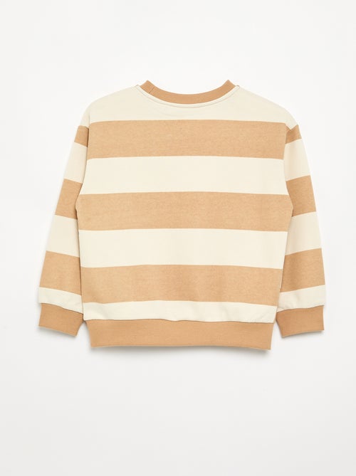 Gestreept sweatshirt van ongeborsteld molton - Kiabi