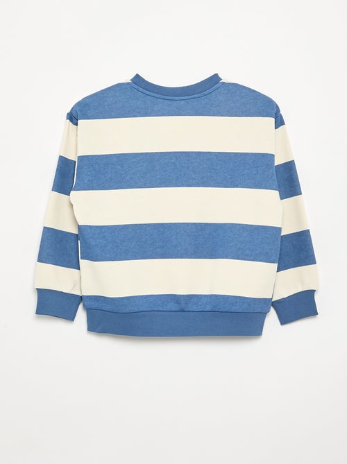 Gestreept sweatshirt van ongeruwde molton - Kiabi