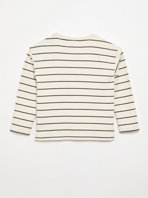 Gestreept T-shirt - gemakkelijk aan te trekken collectie - Kiabi Gestreept T-shirt - gemakkelijk aan te trekken collectie - Kiabi