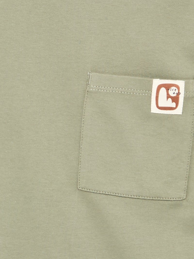 Gestreept T-shirt - gemakkelijk aan te trekken collectie Groen - Kiabi