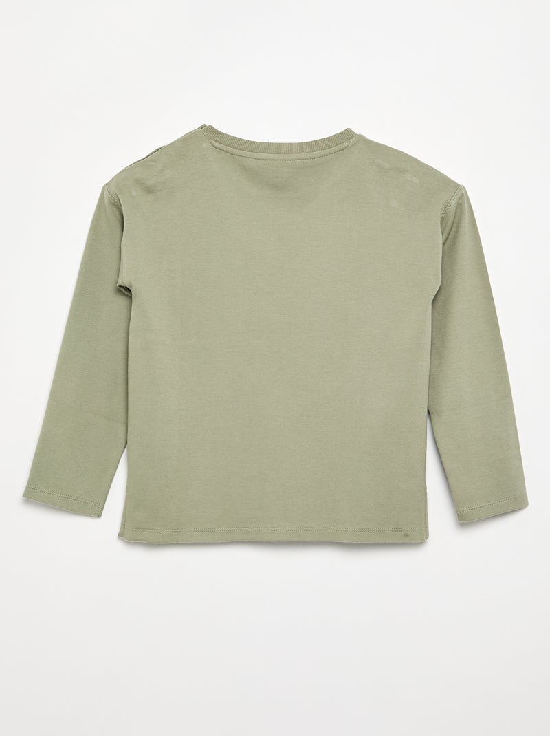 Gestreept T-shirt - gemakkelijk aan te trekken collectie Groen - Kiabi