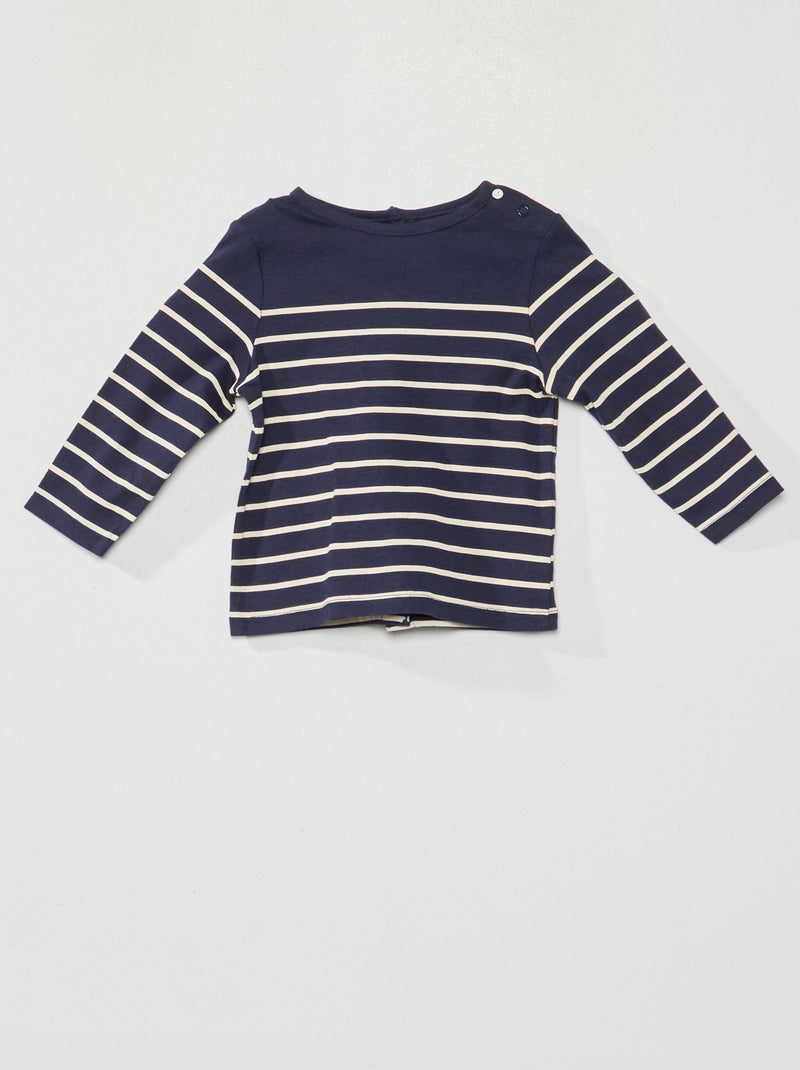 Gestreept T-shirt BLAUW - Kiabi