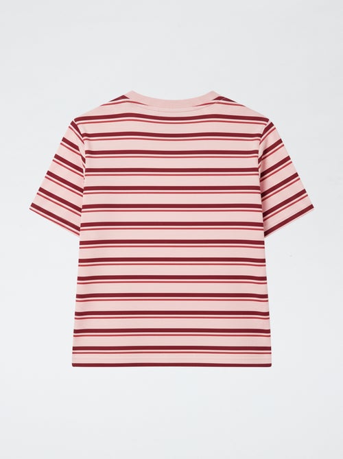 Gestreept T-shirt met 'Hello Kitty'-patch - Kiabi Gestreept T-shirt met 'Hello Kitty'-patch - Kiabi