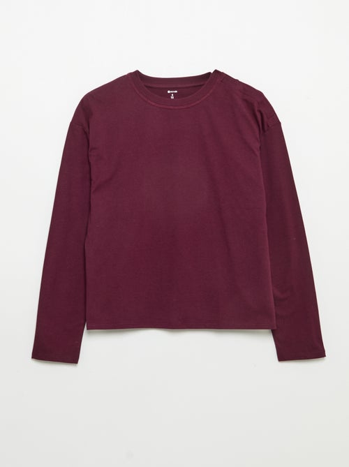 Gestreept T-shirt met klittenbandsluiting op de schouder - makkelijk aan te trekken collectie - Kiabi Gestreept T-shirt met klittenbandsluiting op de schouder - makkelijk aan te trekken collectie - Kiabi