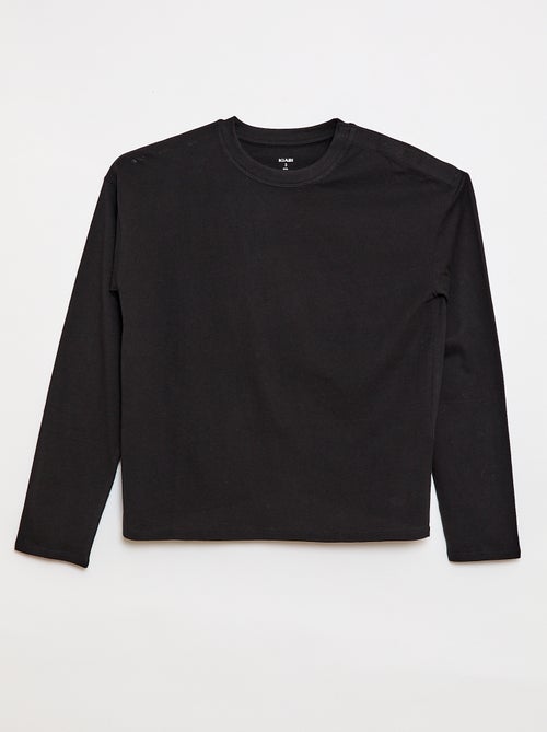 Gestreept T-shirt met klittenbandsluiting op de schouder - makkelijk aan te trekken collectie - Kiabi