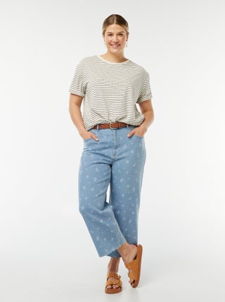 Gestreept T-shirt met korte mouw