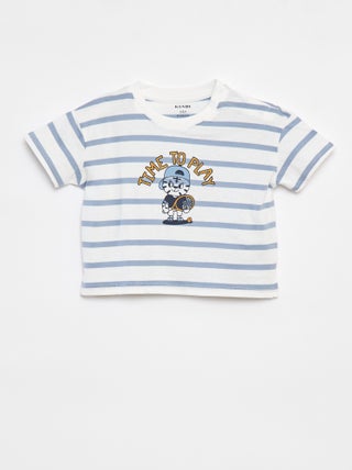 Gestreept T-shirt met korte mouw