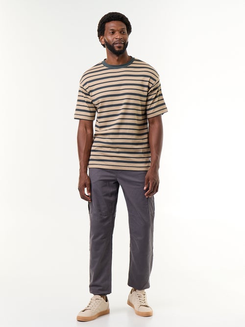 Gestreept T-shirt met korte mouwen - Kiabi