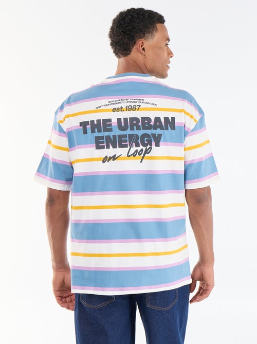 Gestreept T-shirt met korte mouwen - Kiabi