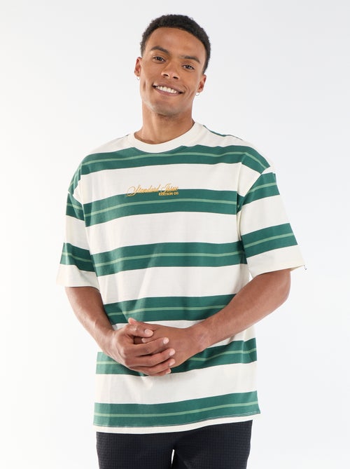 Gestreept T-shirt met korte mouwen - Kiabi