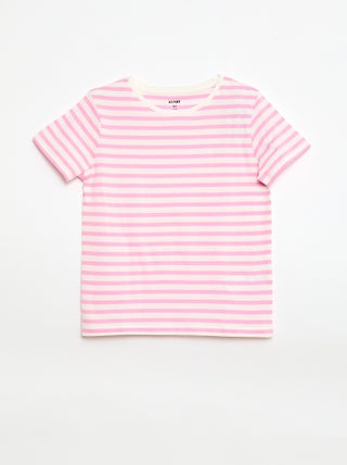 Gestreept T-shirt met korte mouwen