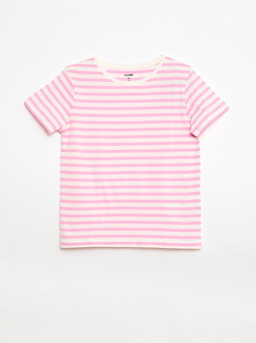 Gestreept T-shirt met korte mouwen - Kiabi