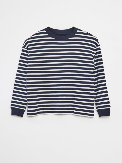 Gestreept T-shirt met lange mouw - Kiabi