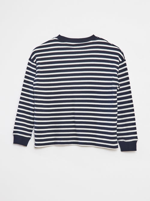 Gestreept T-shirt met lange mouw - Kiabi