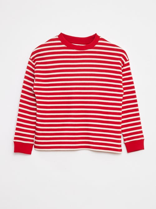 Gestreept T-shirt met lange mouw - Kiabi