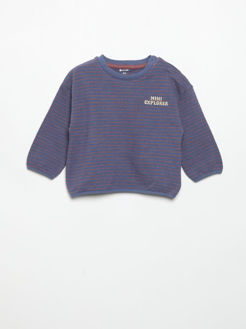 Gestreept T-shirt met lange mouwen - Kiabi