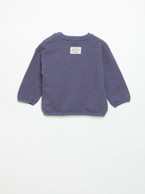 Gestreept T-shirt met lange mouwen - Kiabi