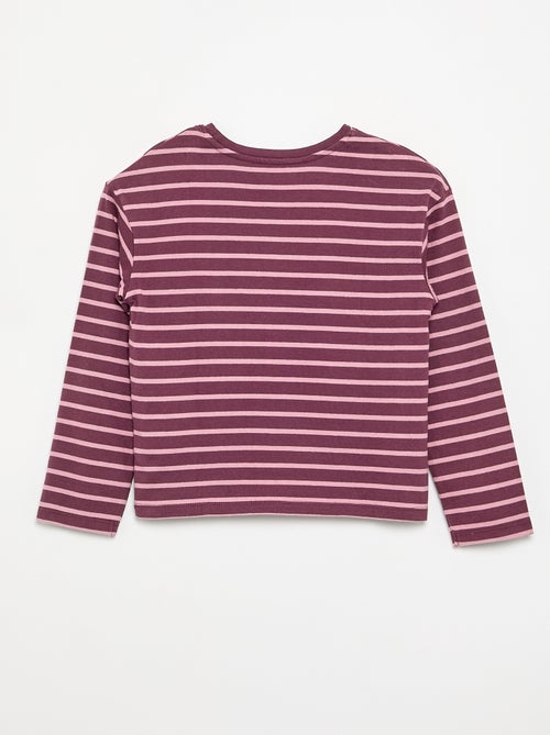 Gestreept T-shirt met lange mouwen - Kiabi
