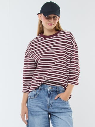 Gestreept T-shirt met lange mouwen