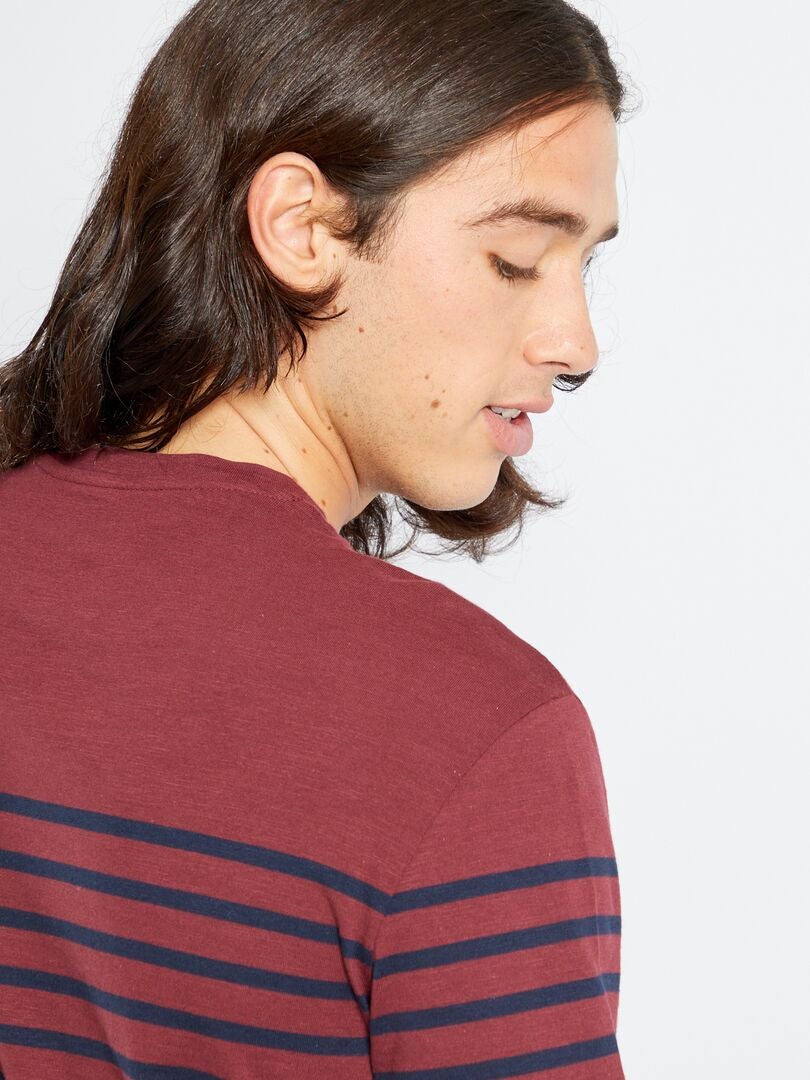 Breizh Ocean - PIRIAC matrozenshirt, dik gestreept T-shirt met lange