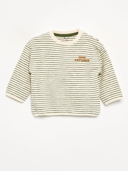 Gestreept T-shirt met lange mouwen - Kiabi