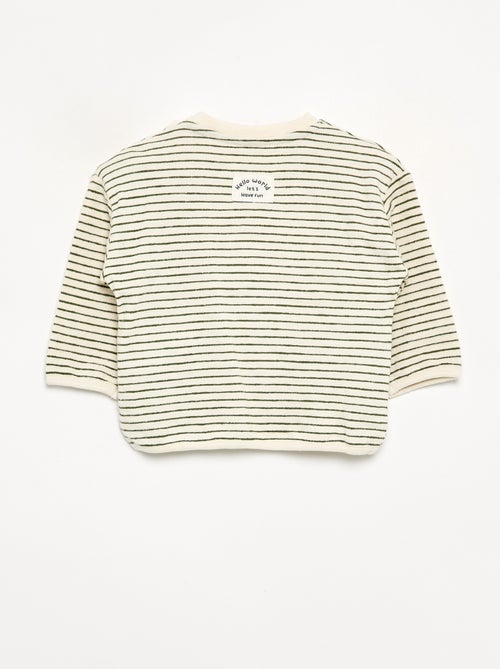 Gestreept T-shirt met lange mouwen - Kiabi
