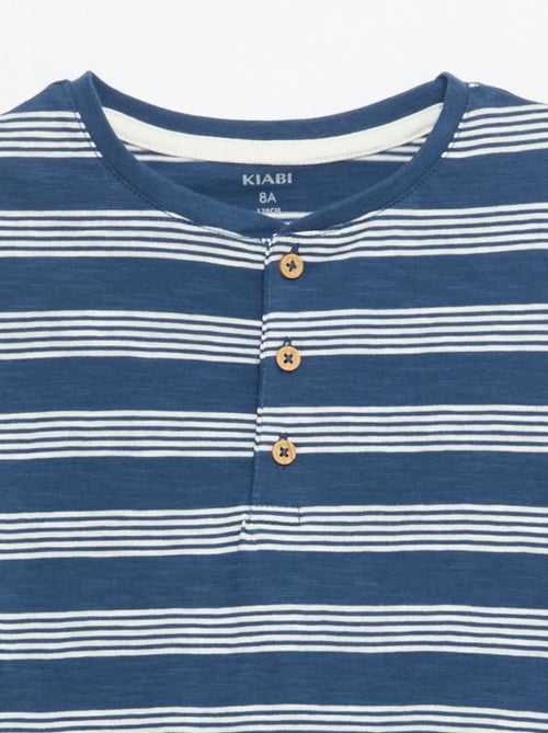 Gestreept T-shirt met tuniekkraag - Kiabi