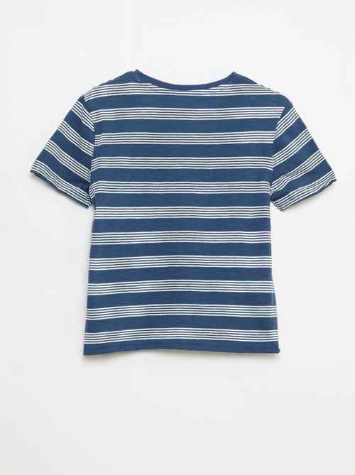 Gestreept T-shirt met tuniekkraag - Kiabi