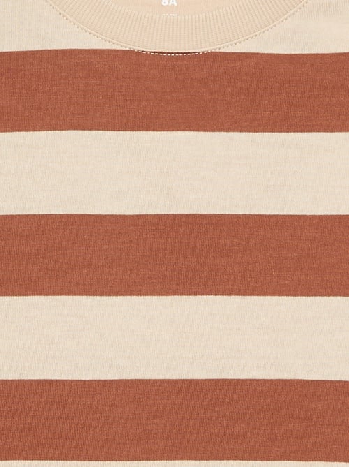 Gestreept T-shirt van jersey met lange mouwen - Kiabi
