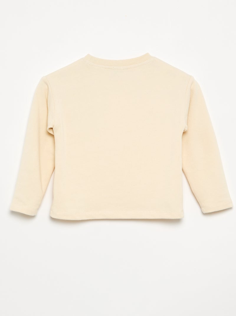 Gestreept T-shirt van jerseytricot Biege - Kiabi