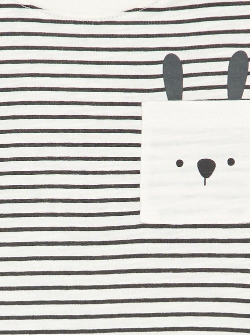 Gestreept T-shirt van jerseytricot met lange mouwen - Kiabi Gestreept T-shirt van jerseytricot met lange mouwen - Kiabi