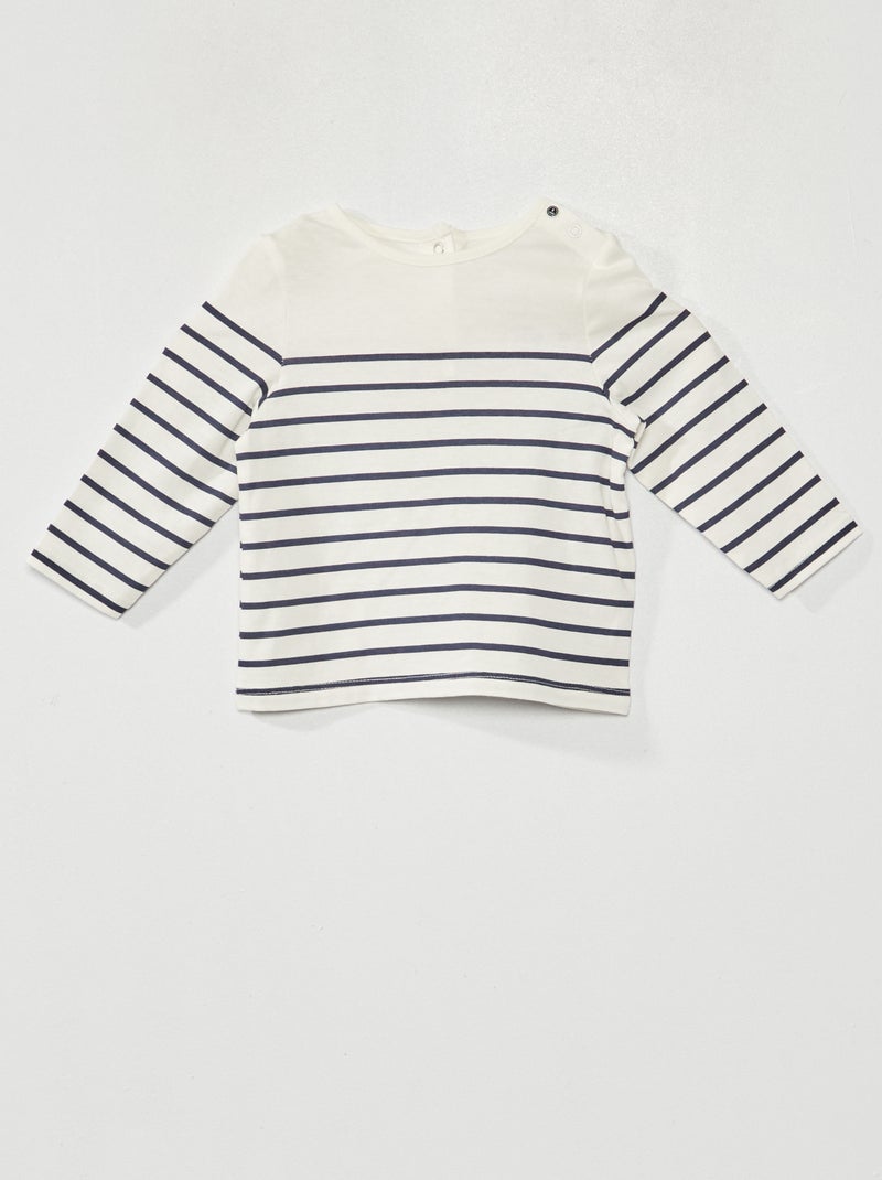 Gestreept T-shirt WIT - Kiabi