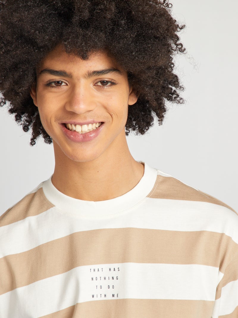 Gestreept T-shirt WIT - Kiabi