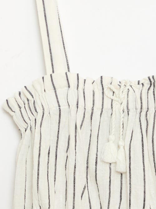 Gestreept topje met bandjes - Kiabi