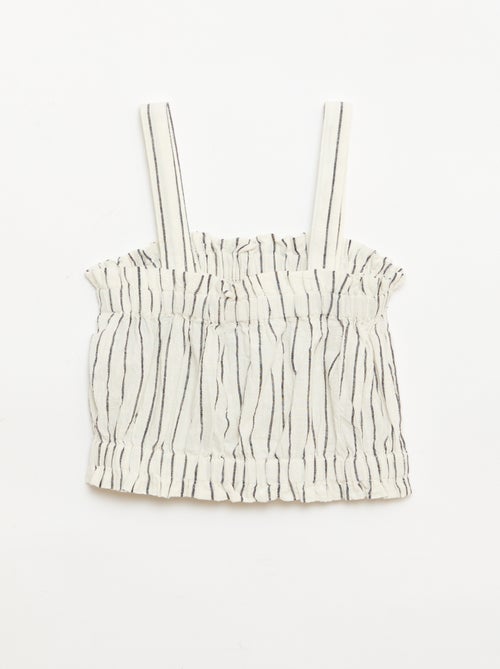 Gestreept topje met bandjes - Kiabi