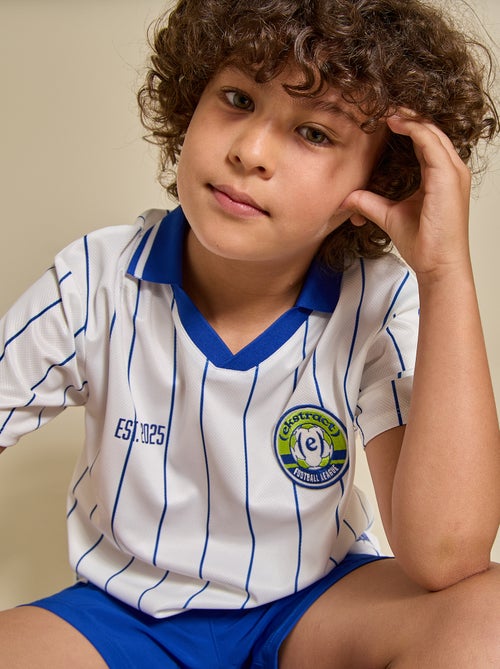 Gestreept voetbal T-shirt met korte mouwen - Kiabi Gestreept voetbal T-shirt met korte mouwen - Kiabi