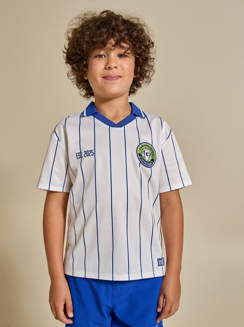 Gestreept voetbal T-shirt met korte mouwen - Kiabi Gestreept voetbal T-shirt met korte mouwen - Kiabi