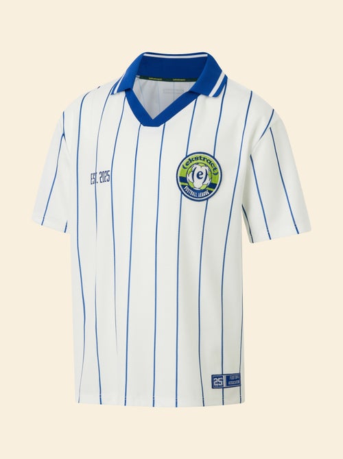 Gestreept voetbal T-shirt met korte mouwen - Kiabi Gestreept voetbal T-shirt met korte mouwen - Kiabi