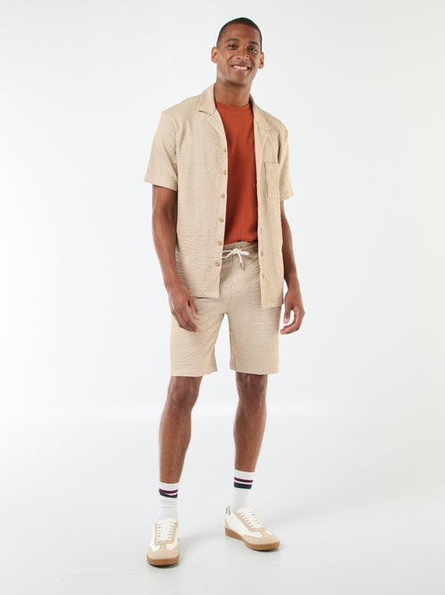 Gestreepte bermuda van kreukelstof - Kiabi