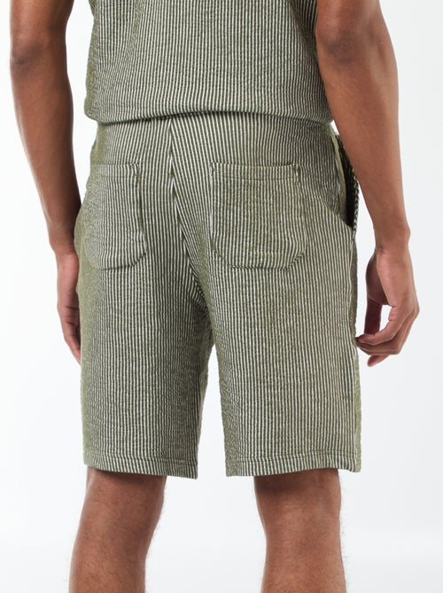 Gestreepte bermuda van kreukelstof - Kiabi