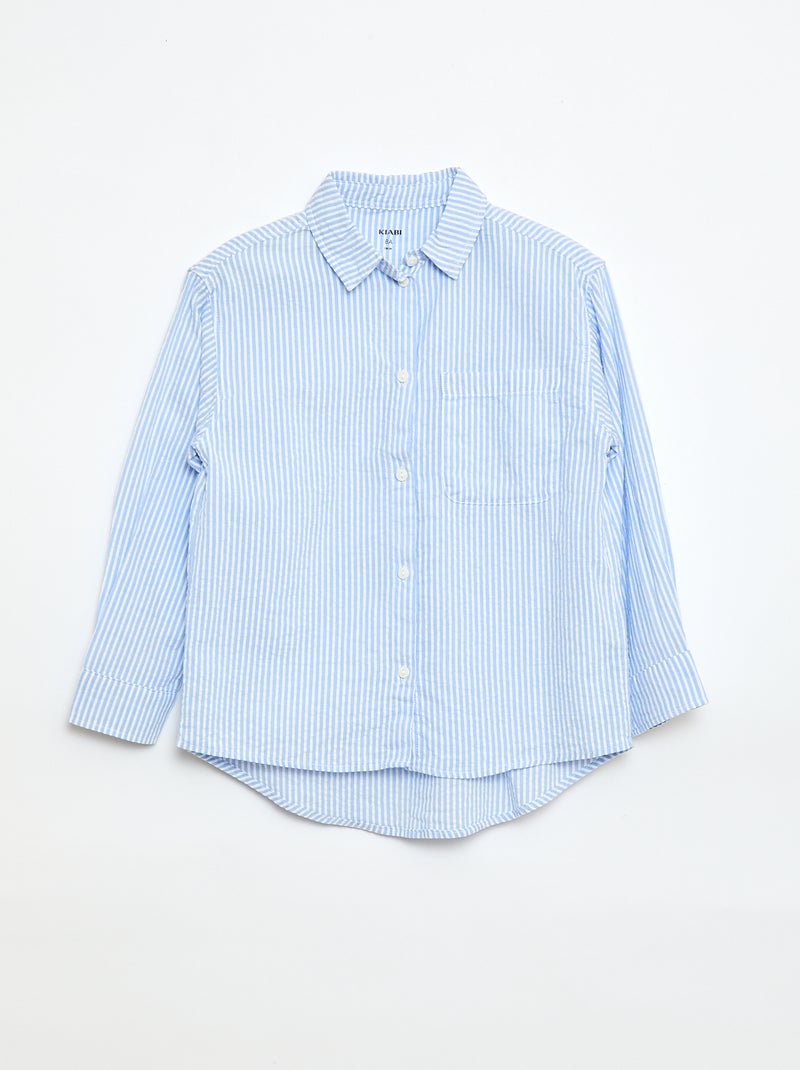 Gestreepte blouse Blauw - Kiabi