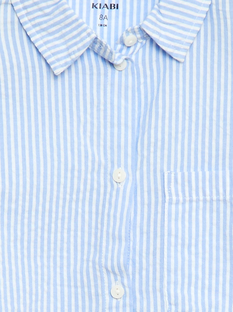 Gestreepte blouse Blauw - Kiabi